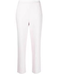 Pinko - Cropped Straight-leg Trousers - Lyst