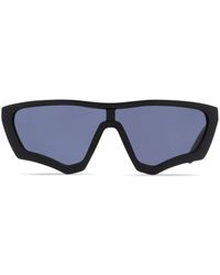Moncler - Scalloped Shield-frame Sunglasses - Lyst