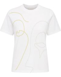 Bomboogie - Embroidered Crew-Neck T-Shirt - Lyst