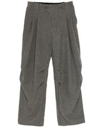 DEVOA - Pleated Virgin-Wool Trousers - Lyst