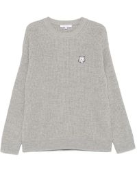 Maison Kitsuné - Pull Côtelé À Patch Logo - Lyst