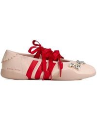 adidas - X Simone Rocha Taekwondo Crystal-Embellished Ballet Flats - Lyst