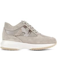 Hogan - Interactive Suede Sneakers With Sequins - Lyst