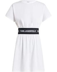 KARL LAGERFELD - Logo-Tape T-Shirt Dress - Lyst
