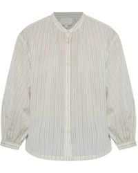 A.P.C. - Blouse Écrue À Col Montant - Lyst