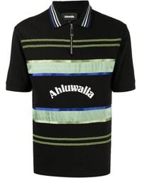 Ahluwalia - Logo-print Zip-up Polo Shirt - Lyst