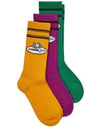 HOMMEGIRLS - X Fruit Of The Loom Logo-Patch Socks Pack (Pack Of Three) - Lyst