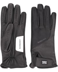Burberry Guanti con applicazione - Nero
