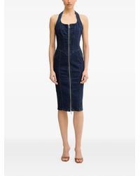 Fracomina - Zip-Detail Sleeveless Midi Dress - Lyst