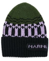 Marni - Logo-Patch Beanie Hat - Lyst