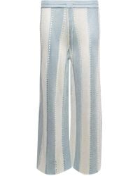 Calle Del Mar - Cabana Stripes Knit Trousers - Lyst