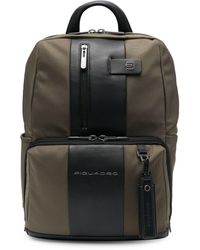 Piquadro Brief Panelled Backpack - Black