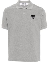 COMME DES GARÇONS PLAY - Heart-Patch Cotton Polo Shirt - Lyst
