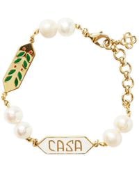 CASABLANCA - Laurel Pearl Bracelet - Lyst