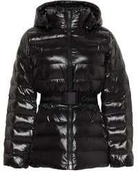 Calvin Klein - Kapuzenjacke Mit Gürtel - Lyst