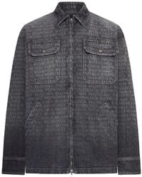 Balenciaga - Chest Pockets Logo Print Shirt Jacket - Lyst