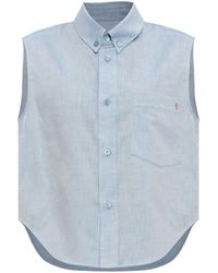 Marni - Cropped Shirt Met Geborduurd Logo - Lyst