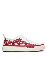 Amiri - Appliquéd Leather And Canvas Sneakers - Lyst