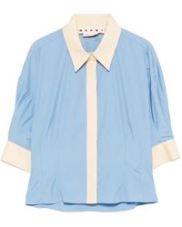 Marni - Collared Panelled Top - Lyst