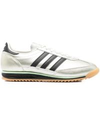 adidas - SL 72 OG three-stripe metallic-leather sneakers - Lyst