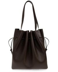 Yuzefi - Scallop Pebble-Grain Leather Tote Bag - Lyst