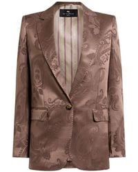 Etro - Jacquard Single-Breasted Jacket With Floral Paisley Motif - Lyst