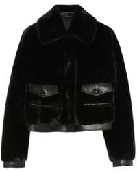 Patrizia Pepe - Faux-Fur Leather-Trimmed Jacket - Lyst