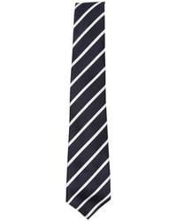 Kiton - Diagonal-Stripe Silk Tie - Lyst