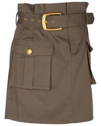 L'Agence - Maelis Belted Mini Skirt - Lyst