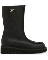 Ferragamo - Bottines Eurialo À Plaque Logo - Lyst
