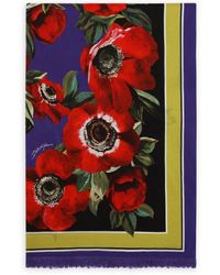 Dolce & Gabbana - Kaftan aus Baumwolle mit Blumen-Print - Lyst