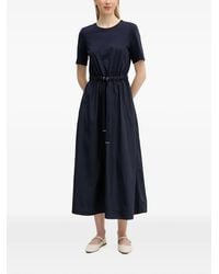 Ouí - Drawstring-Waist Short-Sleeve Midi Dress - Lyst