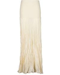 Johanna Ortiz - Ribbed-Waist Pleated Maxi Skirt - Lyst