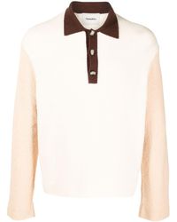 Nanushka - Knitted Colour-block Polo Shirt - Lyst