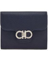 Ferragamo - Gancini Compact Calfskin Wallet - Lyst