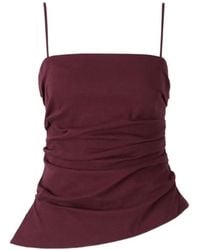 Jonathan Simkhai - Ruched Asymmetric-Hem Top - Lyst