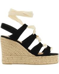 Castañer - Espadrilles À Semelle Compensée 110 Mm Et Lacets - Lyst