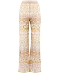 Missoni - Chevron-Knit Sequin-Embellished Trousers - Lyst