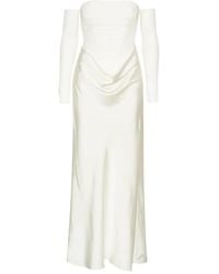 ROTATE BIRGER CHRISTENSEN - Maxi-Jurk Met Ruches - Lyst