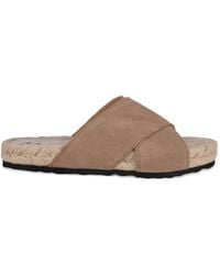 Manebí - Crossover-Strap Suede Sandals - Lyst