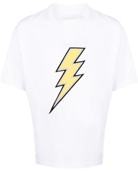 Neil Barrett - Katoenen T-shirt Met Borduurwerk - Lyst