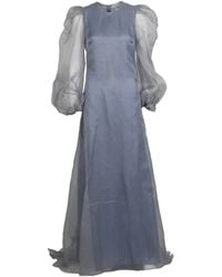 Valentino Garavani - Puff-Sleeve Maxi Dress - Lyst