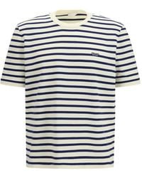 Prada - Camiseta A Rayas Con Logo - Lyst