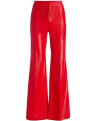 Alice + Olivia - Dylan High Waisted Vegan Leather Wide Leg Pant - Lyst