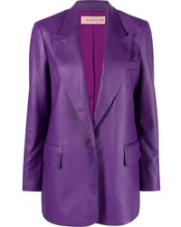 Blanca Vita - Blazer Aus Faux-Leder - Lyst