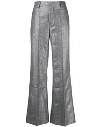 Rodebjer - High-waisted Glitter Flared Trousers - Lyst
