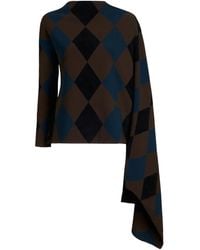 Proenza Schouler - Diamond-Pattern Draped Top - Lyst
