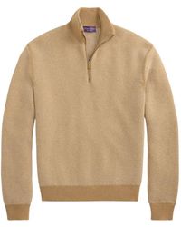 Ralph Lauren - Textured Quarter-Zip Sweater - Lyst