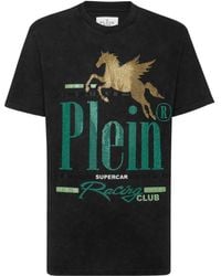 Philipp Plein - Jersey T-Shirt Round Neck Ss Racing Club - Lyst