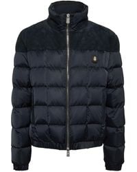 Billionaire - Quilted Suede-Panel Puffer Jacket - Lyst